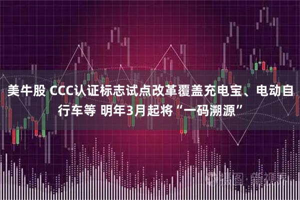 美牛股 CCC认证标志试点改革覆盖充电宝、电动自行车等 明年3月起将“一码溯源”